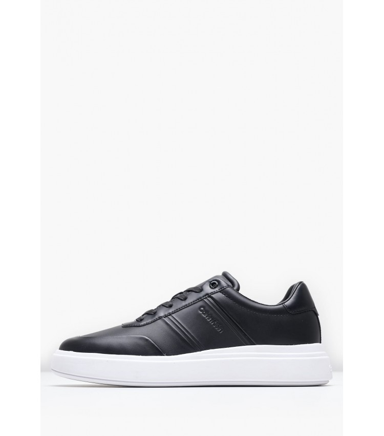 Men Casual Shoes Low.Hf Black Leather Calvin Klein