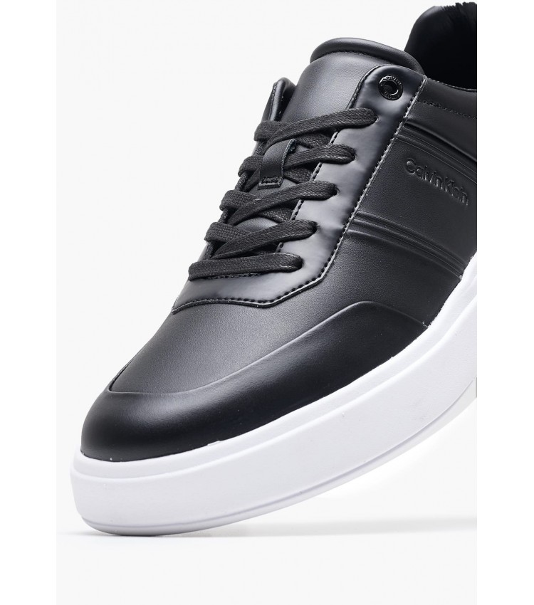 Men Casual Shoes Low.Hf Black Leather Calvin Klein