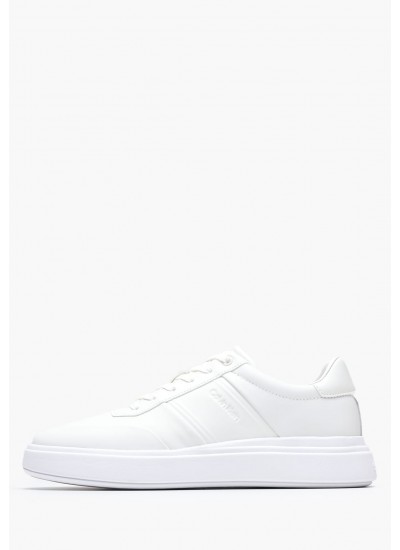 Men Casual Shoes Low.Hf White Leather Calvin Klein