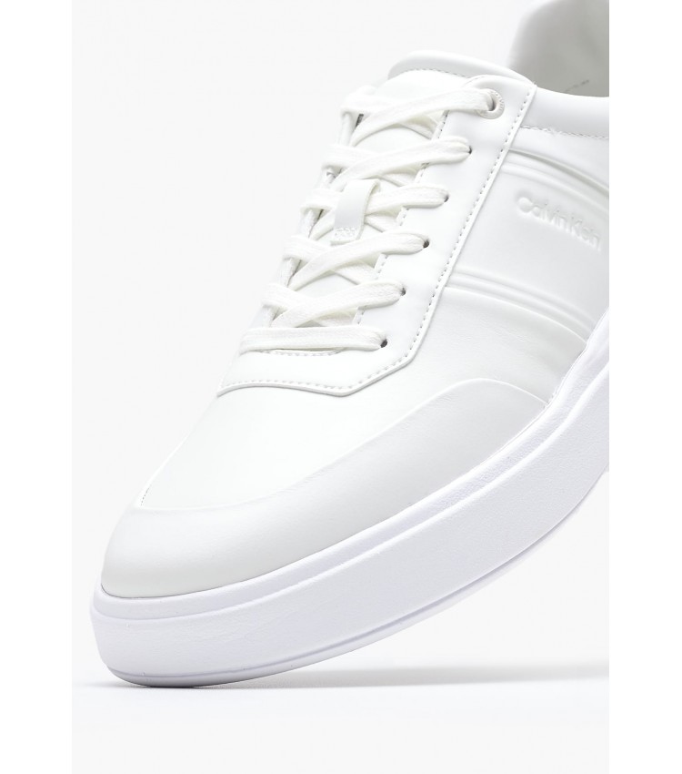 Men Casual Shoes Low.Hf White Leather Calvin Klein