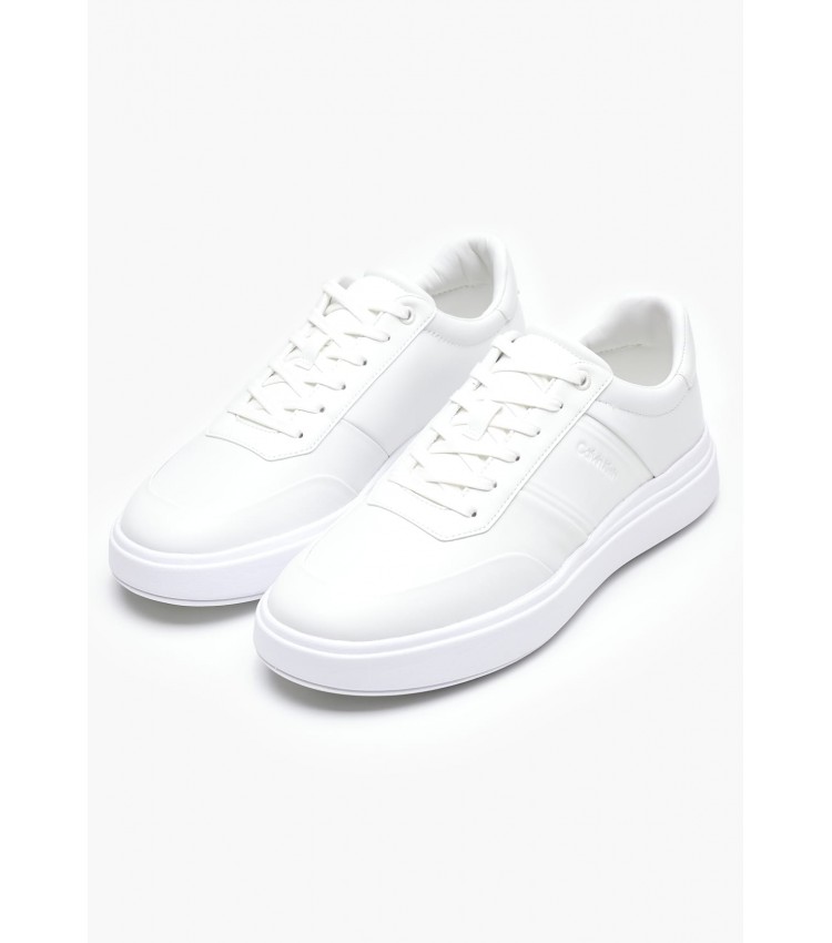 Men Casual Shoes Low.Hf White Leather Calvin Klein