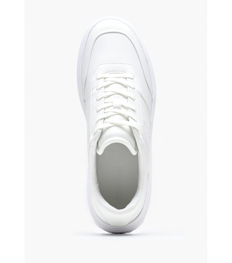 Men Casual Shoes Low.Hf White Leather Calvin Klein