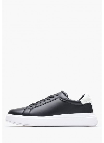 Men Casual Shoes Low.Lth Black Leather Calvin Klein