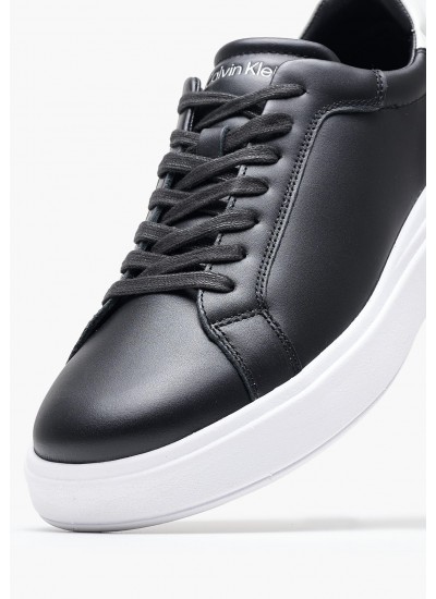 Men Casual Shoes Low.Lth Black Leather Calvin Klein