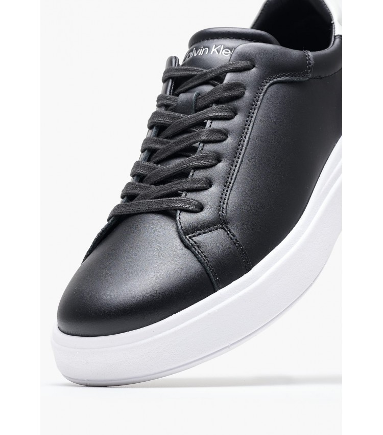 Men Casual Shoes Low.Lth Black Leather Calvin Klein