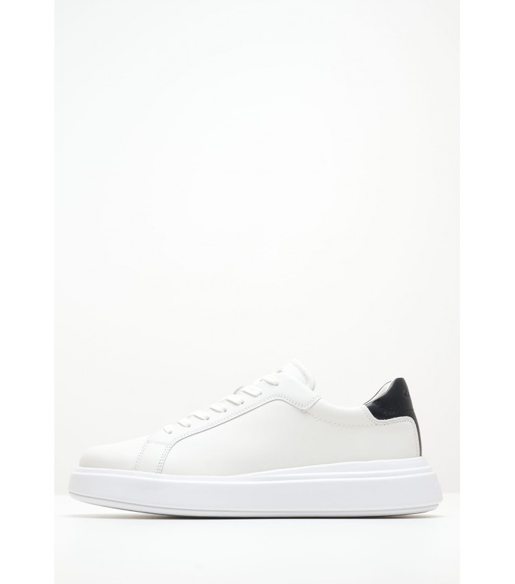 Men Casual Shoes Low.Lth White Leather Calvin Klein