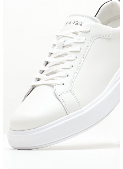 Men Casual Shoes Low.Lth White Leather Calvin Klein