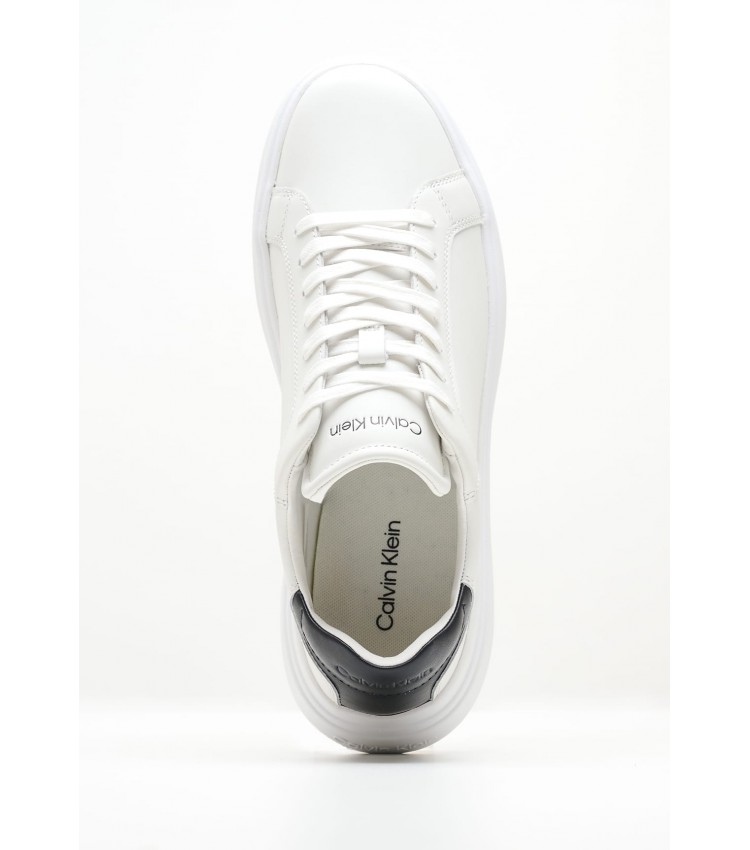 Men Casual Shoes Low.Lth White Leather Calvin Klein