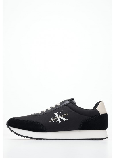 Men Casual Shoes Low.Mtl Black Fabric Calvin Klein