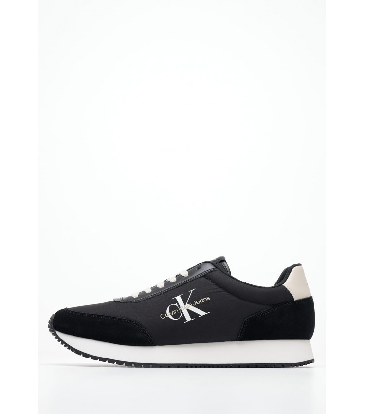 Men Casual Shoes Low.Mtl Black Fabric Calvin Klein