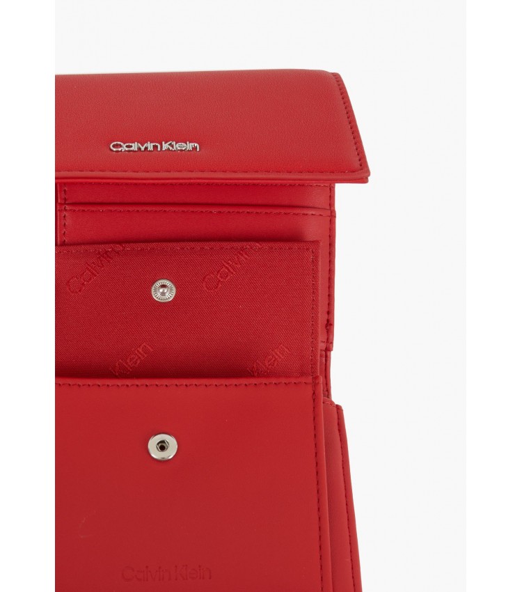 Γυναικεία Πορτοφόλια Md.Fold Κόκκινο ECOleather Calvin Klein