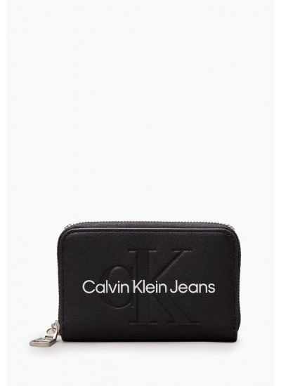 Γυναικεία Πορτοφόλια Med.Zip Μαύρο ECOleather Calvin Klein