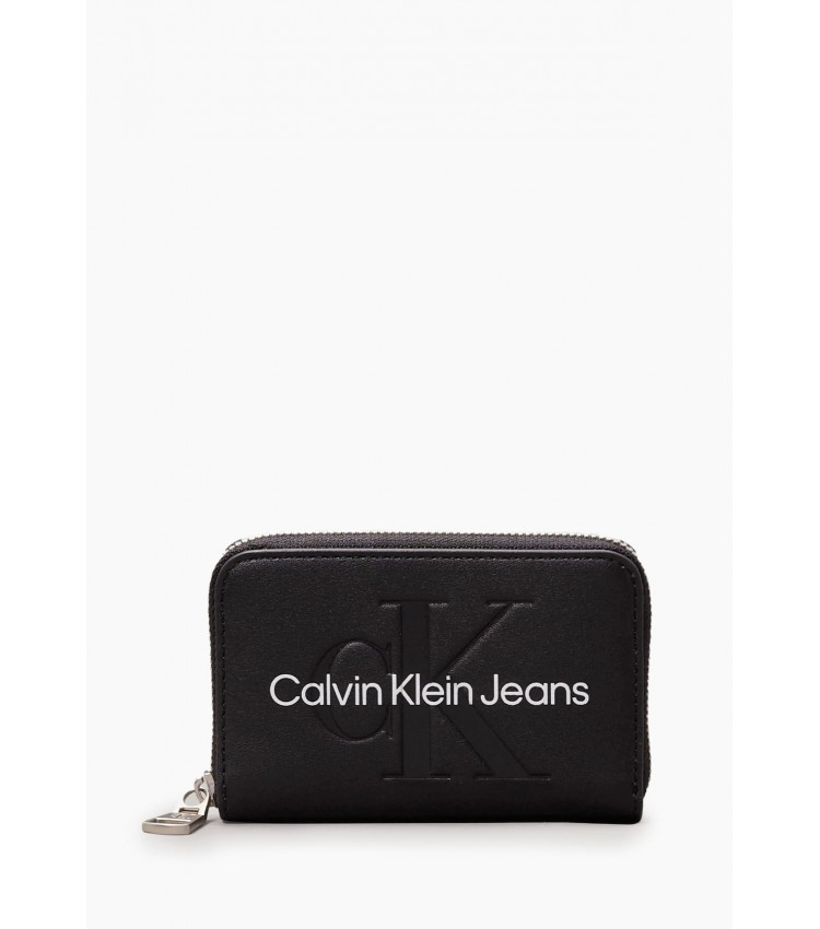 Γυναικεία Πορτοφόλια Med.Zip Μαύρο ECOleather Calvin Klein