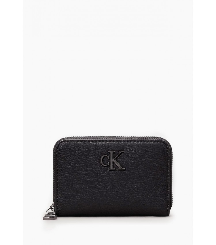 Women Wallets Min.Zip Black ECOleather Calvin Klein