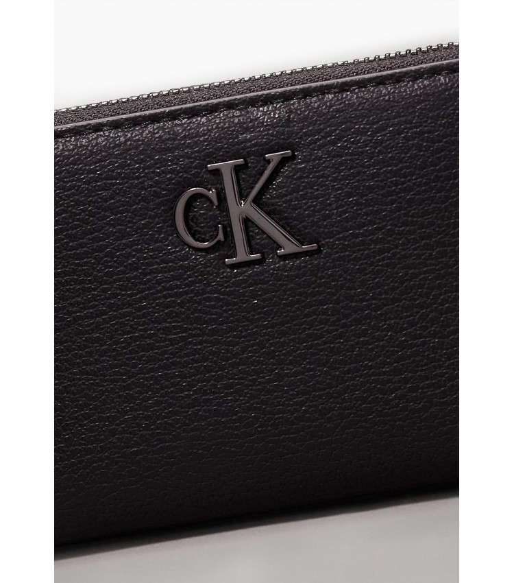 Women Wallets Min.Zip Black ECOleather Calvin Klein