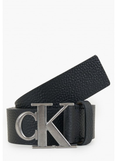 Ανδρικά Κασκόλ Dark.Jacquard Μαύρο Μαλλί Calvin Klein