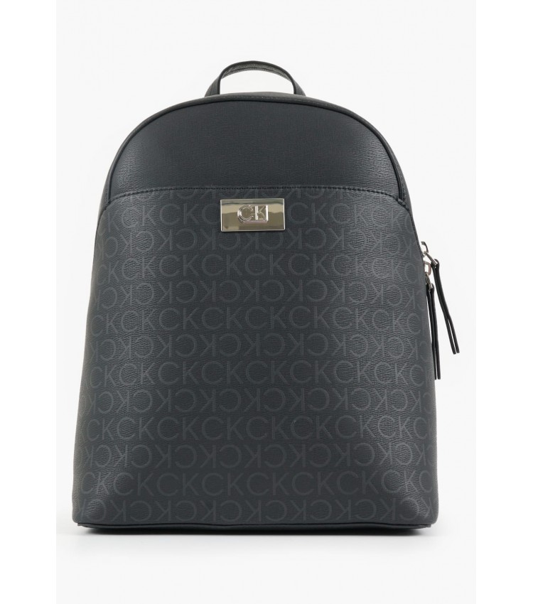 Women Bags Push.Domed Black ECOleather Calvin Klein