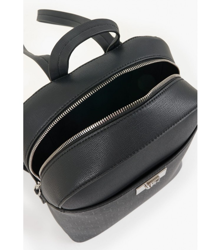 Women Bags Push.Domed Black ECOleather Calvin Klein