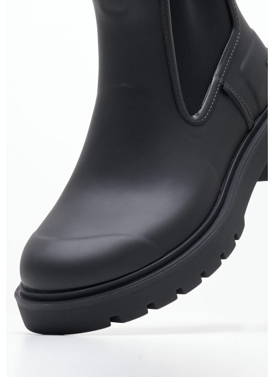 Γυναικεία Μποτάκια Rainboot.Chelsea Μαύρο ECOleather Calvin Klein