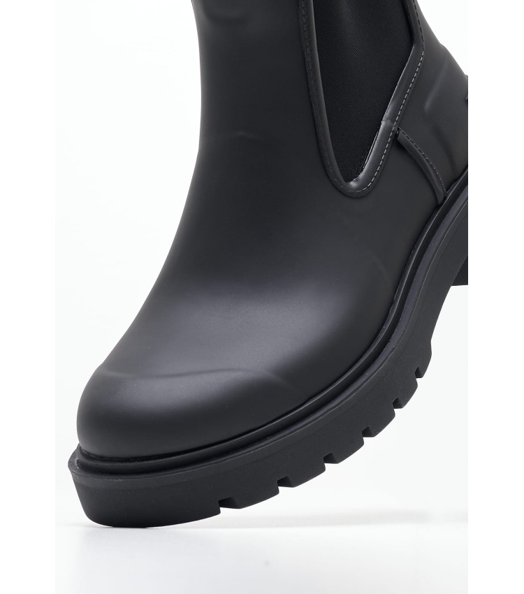 Γυναικεία Μποτάκια Rainboot.Chelsea Μαύρο ECOleather Calvin Klein