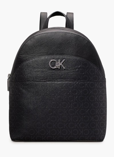 Ανδρικά Κασκόλ Dark.Jacquard Μαύρο Μαλλί Calvin Klein