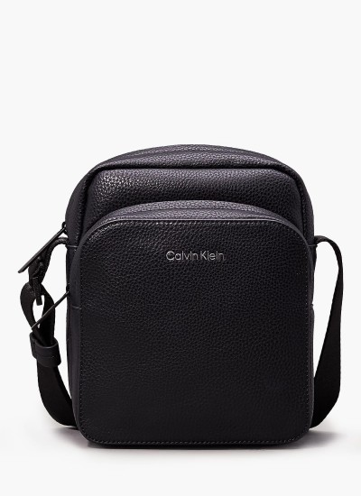 Ανδρικά Κασκόλ Dark.Jacquard Μαύρο Μαλλί Calvin Klein