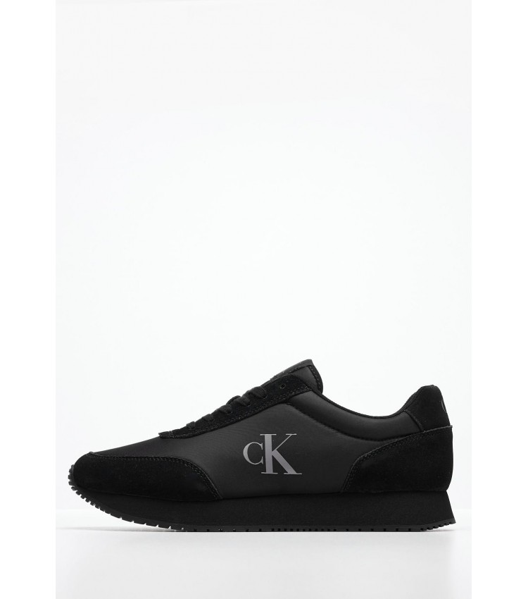 Men Casual Shoes Retro.Iconic.B Black Fabric Calvin Klein