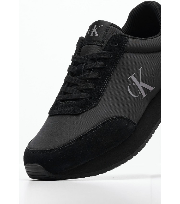 Men Casual Shoes Retro.Iconic.B Black Fabric Calvin Klein