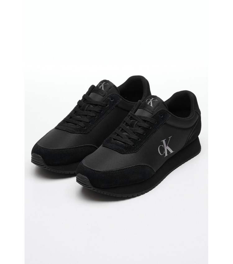 Men Casual Shoes Retro.Iconic.B Black Fabric Calvin Klein