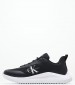 Women Casual Shoes Runner.Low Black Fabric Calvin Klein