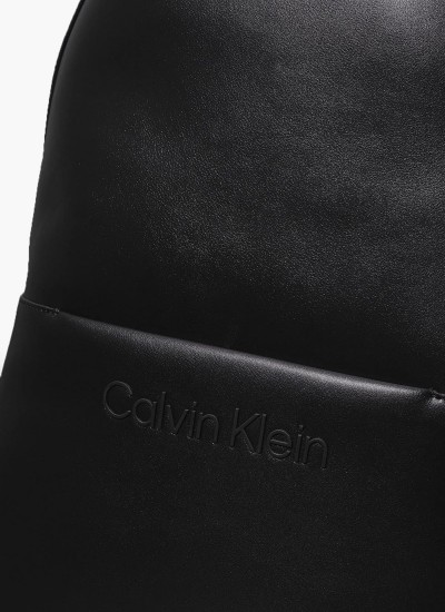 Ανδρικά Κασκόλ Dark.Jacquard Μαύρο Μαλλί Calvin Klein