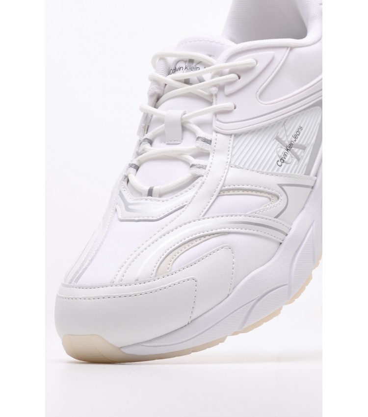 Ανδρικά Παπούτσια Casual Tennis.Lw Άσπρο ECOleather Calvin Klein