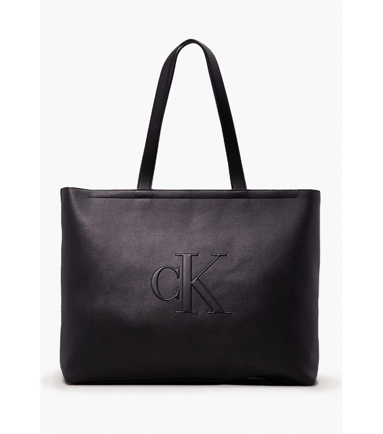 Γυναικείες Τσάντες Tote34.Deboss Μαύρο ECOleather Calvin Klein