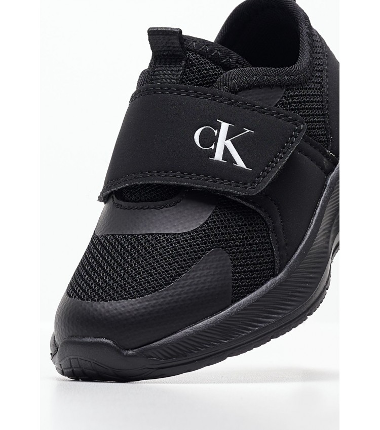 Παιδικά Παπούτσια Casual Velcro.Premium Μαύρο Ύφασμα Calvin Klein