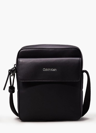 Ανδρικά Κασκόλ Dark.Jacquard Μαύρο Μαλλί Calvin Klein