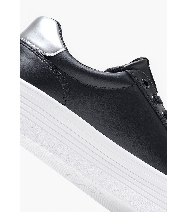 Women Casual Shoes Vulc.Flatf Black Leather Calvin Klein