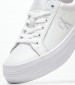 Women Casual Shoes Vulc.Flatf White Leather Calvin Klein