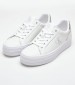 Women Casual Shoes Vulc.Flatf White Leather Calvin Klein