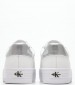 Women Casual Shoes Vulc.Flatf White Leather Calvin Klein