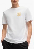 Men T-Shirts Dimoniti White Cotton Hugo