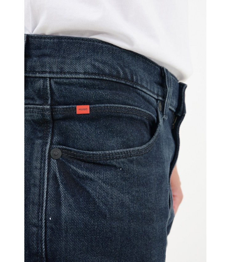 Ανδρικά Παντελόνια 708.Jeans.N Σκούρο Μπλε Βαμβάκι Hugo