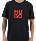 Men T-Shirts Daltorip Black Cotton Hugo