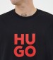 Men T-Shirts Daltorip Black Cotton Hugo