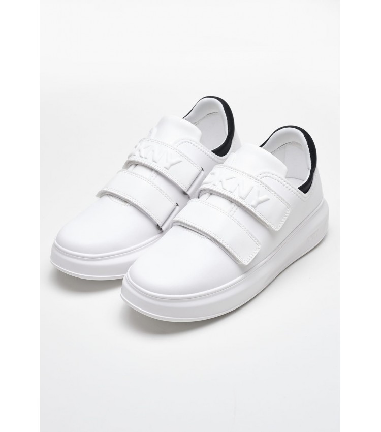 Women Casual Shoes Jamiah White Leather DKNY