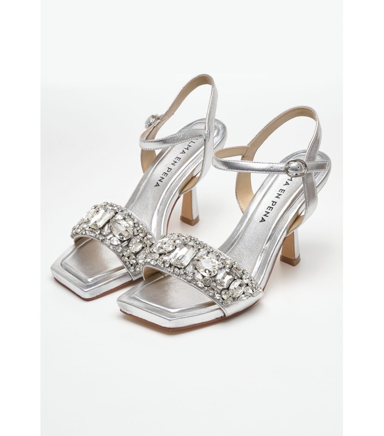 Women Sandals I240067 Silver Leather Alma En Pena