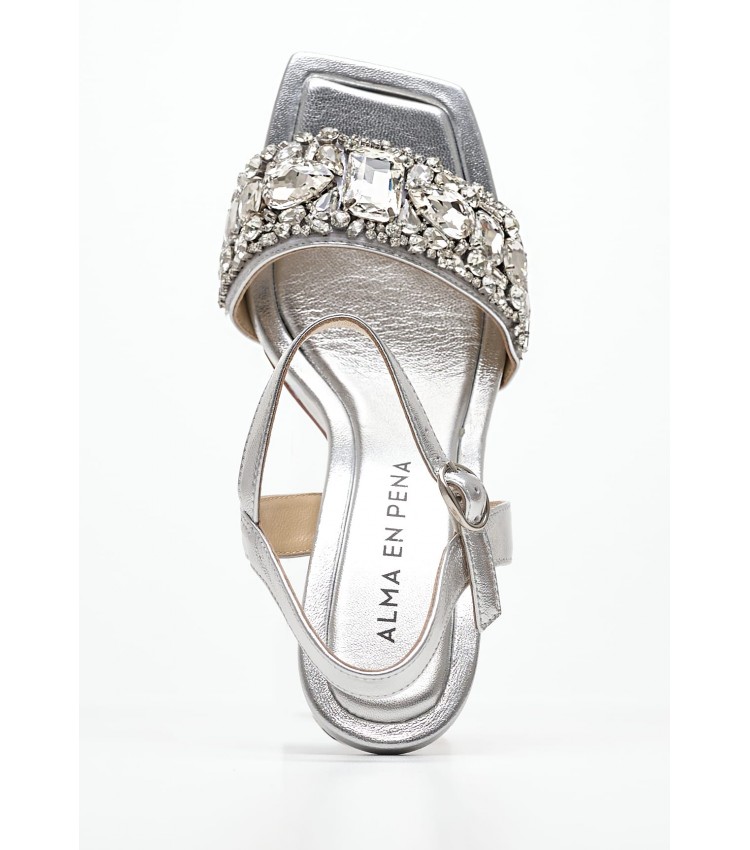 Women Sandals I240067 Silver Leather Alma En Pena