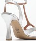 Women Sandals High Cindy Silver Leather Mortoglou