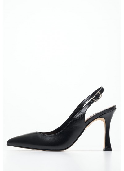 Women Pumps & Peeptoes High Senal Black Leather Mortoglou