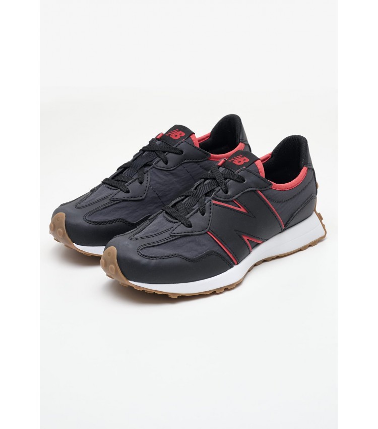 Παιδικά Παπούτσια Casual 327.Grade Μαύρο Ύφασμα New Balance