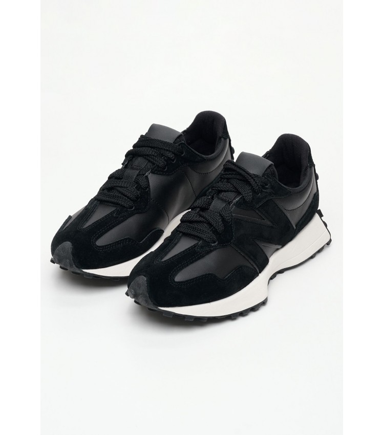 Women Casual Shoes 327Li.W Black Leather New Balance